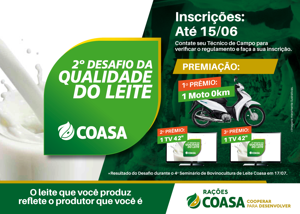 Desafio do Leite vai premiar com moto 0Km