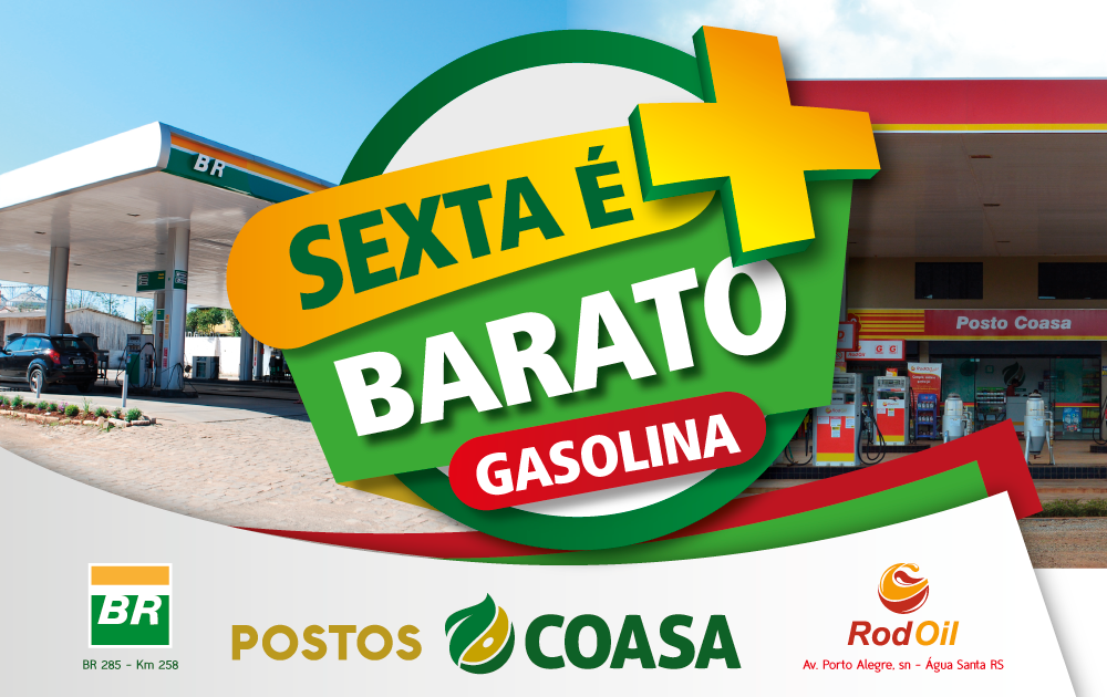 “Sexta é mais barato” é a nova campanha dos Postos Coasa