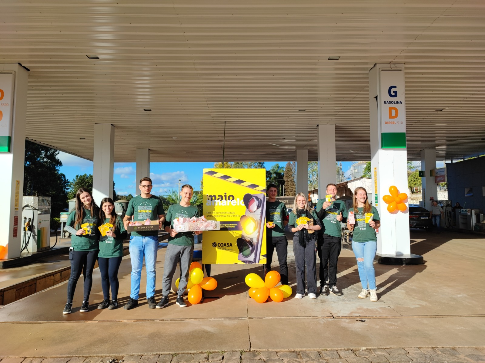 Maio Amarelo é foco de ação da Coasa, juntamente com seus Aprendizes Cooperativos do Campo