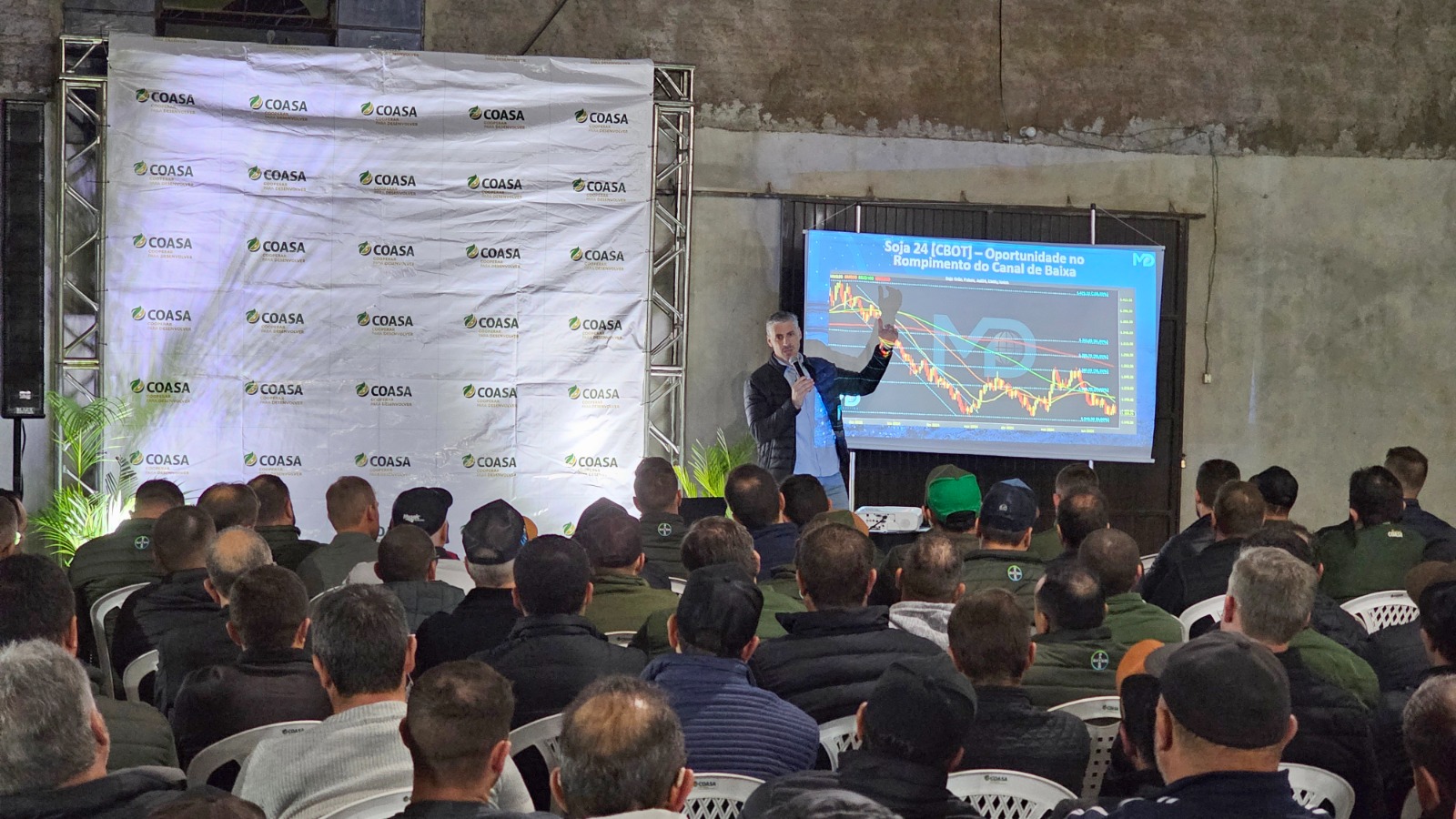 Coasa promove palestra sobre as perspectivas e as tendências de mercado para os grãos